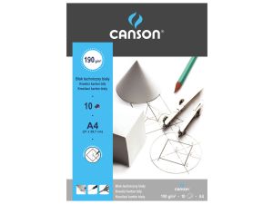 BLOK TECHNICZNY BIAŁY A4/10 190G  6666-171 CANSON