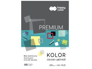 BLOK TECHNICZNY KOLOR A3 220G 10 ARKUSZY HAPPY COL