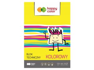 BLOK TECHNICZNY KOLOR A4 170G 10 ARKUSZY HAPPY COL