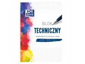 BLOK TECHNICZNY OXFORD A3 10 KART.250G BIAŁY 93232