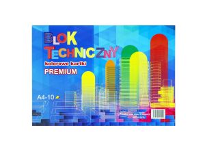 BLOK TECHNICZNY PREMIUM KOLOR A4 10 KARTEK PROTOS