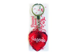BRELOK SERCE DIAMENT JAGODA BE HAPPY