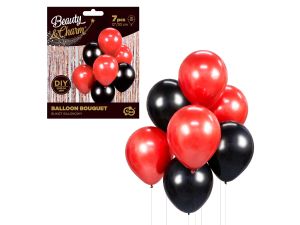 BUKIET BALONOWY B&C CZERWONO CZARNY A'7 GODAN