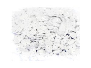 CEKINY 8MM/15G  BIAŁY PASTELOWY CEK8-NR02