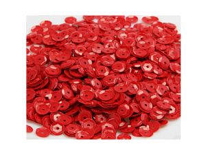 CEKINY 8MM/15G CZERWONY PASTELOWY  CEK8-NR20