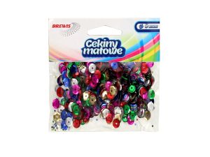 CEKINY MATOWE  8MM M-MIX  BREWIS