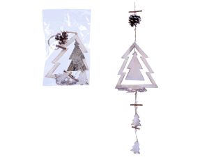 CHOINKA DREWNIANA 50CM  ZAWIESZKA 8885514