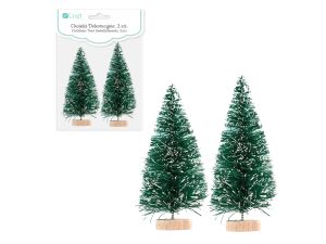 CHOINKI DEKORACYJNE 8 CM 2SZT ZIELONE CEOZ-108