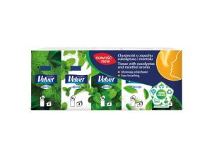 CHUSTECZKI HIGIENICZNE EUKALIPTUS 4 WARSTWY 10X10 VELVET