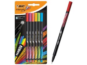 CIENKOPISY INTENSITY FINE RAINBOW 6 KOL BIC