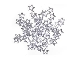 CONFETTI GWIAZDKI 60SZT. SREBRNE DALPRINT