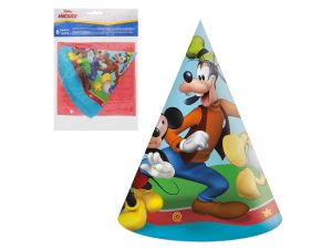 CZAPECZKI PAPIEROWE MICKEY ROCK THE HOUSE 6SZT