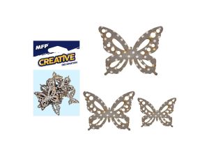 DEKORACJA MOTYL KROPKI 12SZT 5,4,3CM 2221444