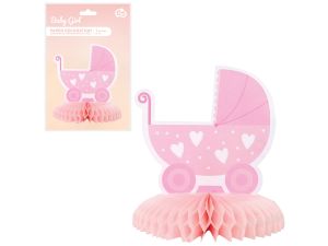 DEKORACJA PAPIER. B&G  NA STÓŁ BABYGIRL WÓZEK JRÓŻ