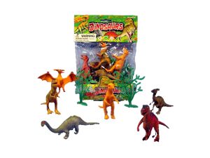 DINOZAURY 10CM 6 SZTUK I DEKORACJE HSH004