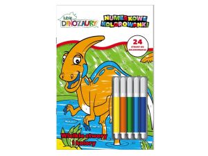 DINOZAURY- NUMERKOWE KOLOROWANKI