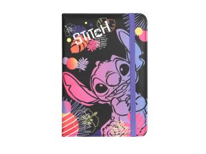 DISNEY BLACK NOTES A5 80K LINIA Z GUMKĄ WZ1 STITCH