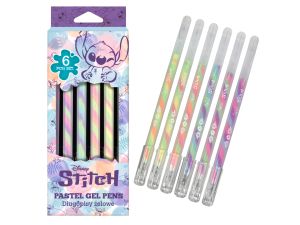 DISNEY FASHION DŁUGOPISY ŻELOWE 6SZT STITCH PASTEL
