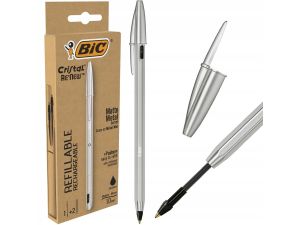 DŁUGOPIS CRISTAL RENEW METAL CZARNY+2 WKŁADY BIC