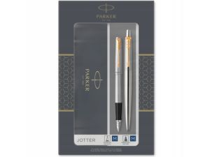 DŁUGOPIS+ PIÓRO JOTTER STALOWY GT+ETUI GIFT PARKER