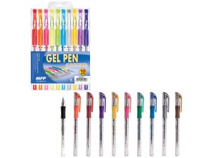 DŁUGOPIS ŻELOWY 10 SZT GC1068-10 GLITTER 6000799