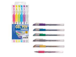 DŁUGOPIS ŻELOWY  6 SZT GG1038-6 GLITTER 6000797