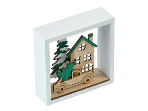 DOMEK 3D DREWNIANY 9,5X9,5X3,5CM 8886101 MFP