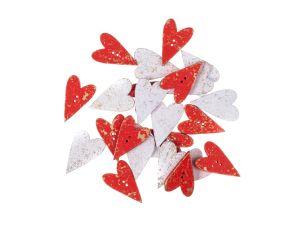 DREWNIANE GUZIKI SERCA 2X3,2CM A'24 CZERW&BIAŁ ZŁO