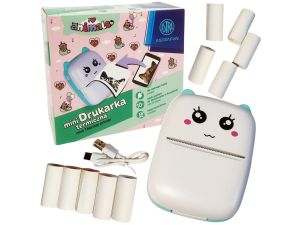DRUKARKA TERMICZNA ANIMALS+10 ROLEK PAPIERU
