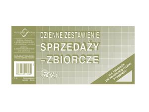DZIENNE ZESTAWIENIE SPRZEDAŻY 1/3 A4 R04-A