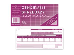 DZIENNE ZESTAWIENIE SPRZEDAŻY (NIEUDOK.) 1/3 A4