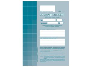 DZIENNIK BUDOWY 30 KPL A4 603-2