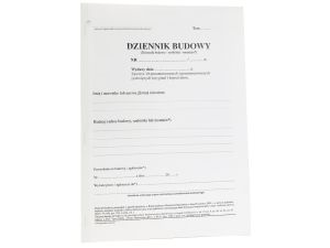 DZIENNIK BUDOWY A4 20 KARTEK (10 kpl) DR