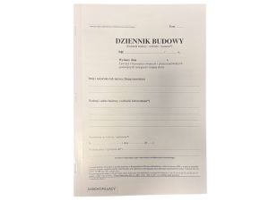 DZIENNIK BUDOWY SAMOKOPIUJĄCY A4 20 KARTEK DRUK