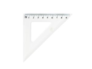 EKIERKA SZKOLNA GRAND GR-854T 45/9,5CM TRANSPARENT