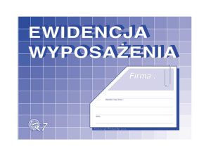 EWIDENCJA WYPOSAŻENIA A5 K07