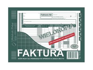 FAKTURA WZÓR PEŁNY A5 BRUTTO WIELOKOPIA 140-3-E