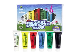 FARBY AKRYLOWE 81306B 6 KOLORÓW MARIES 30ML