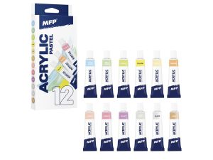 FARBY AKRYLOWE ZESTAW PASTEL I METAL 12X12ML