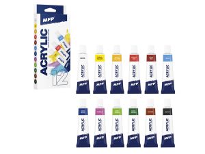 FARBY AKRYLOWE ZESTAW PODSTAWOWY 12X12ML
