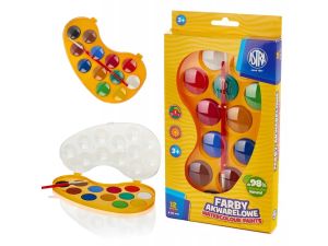 FARBY AKWARELOWE 12 KOL FI 30MM PALETKA ASTRA