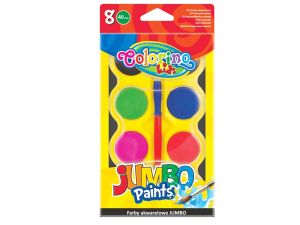 FARBY AKWARELOWE JUMBO 8 KOLORÓW COLORINO