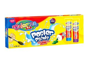 FARBY PLAKATOWE 12 KOLORÓW 30ML TUBA COLORINO
