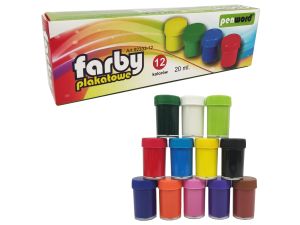 FARBY PLAKATOWE 12 KOLORÓW MF923333