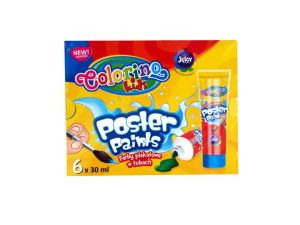 FARBY PLAKATOWE 6 KOLORÓW 30ML TUBA COLORINO