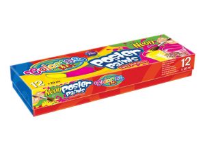 FARBY PLAKATOWE COLORINO NEON 12 KOLORÓW 20ML
