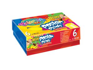 FARBY PLAKATOWE COLORINO NEON 6 KOLORÓW 20ML