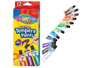 FARBY TEMPERY W TUBACH 12 KOLORÓW COLORINO