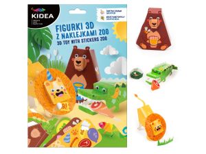 FIGURKI 3D Z NAKLEJKAMI ZOO KIDEA