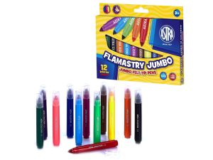 FLAMASTRY 12 KOLORÓW JUMBO ASTRA